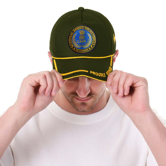 Premium Baseball Central Armed Police Force (Olive Green, Proudly Served) Baseball Cap for Veterans