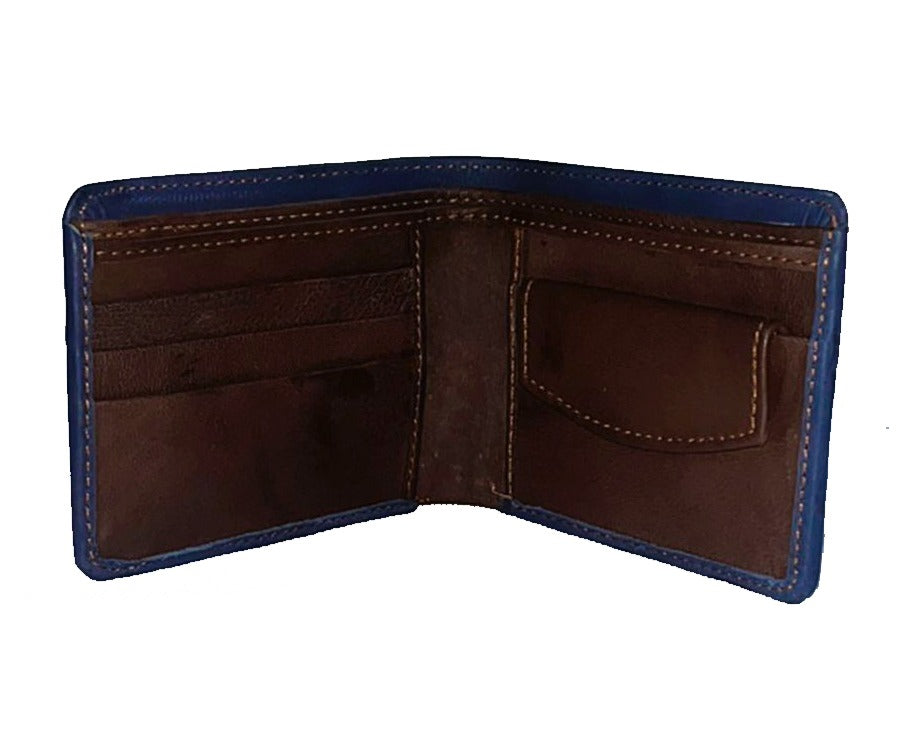 Blue Wallet (Genuine Leather) for Men - NAVY