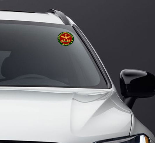 Assam Rifles Veteran Car & Bike Stickers – 4 Inside Glass for Cars + 3 Back Gumming for 2-Wheelers (7 pcs)