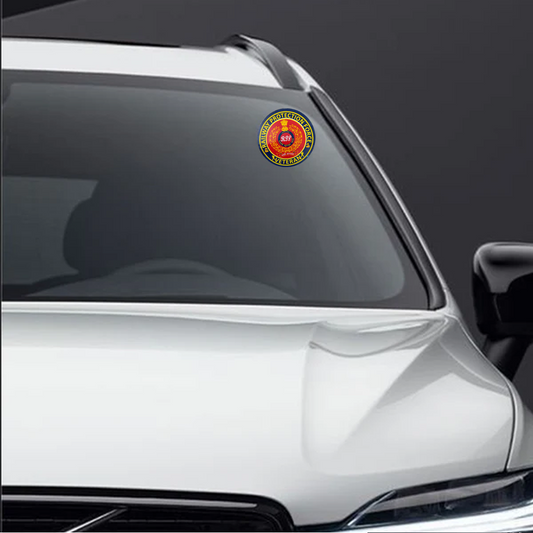 RPF Veteran Windshield Front Gumming Vinyl Stickers/Decals for Inside Pasting (Pack of 7)