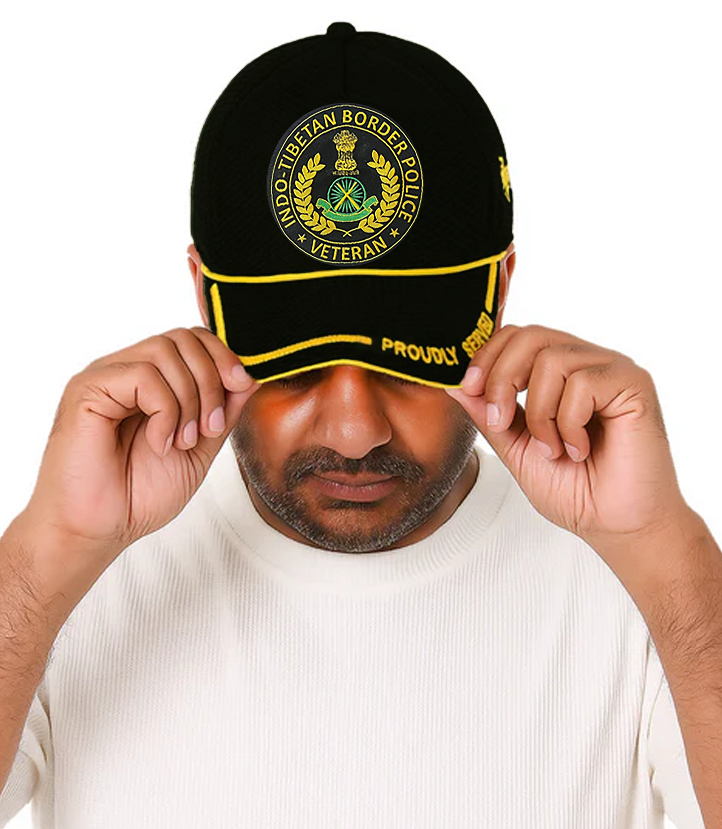 ITBP-Proudly Served (Black) Veterans Baseball Cap