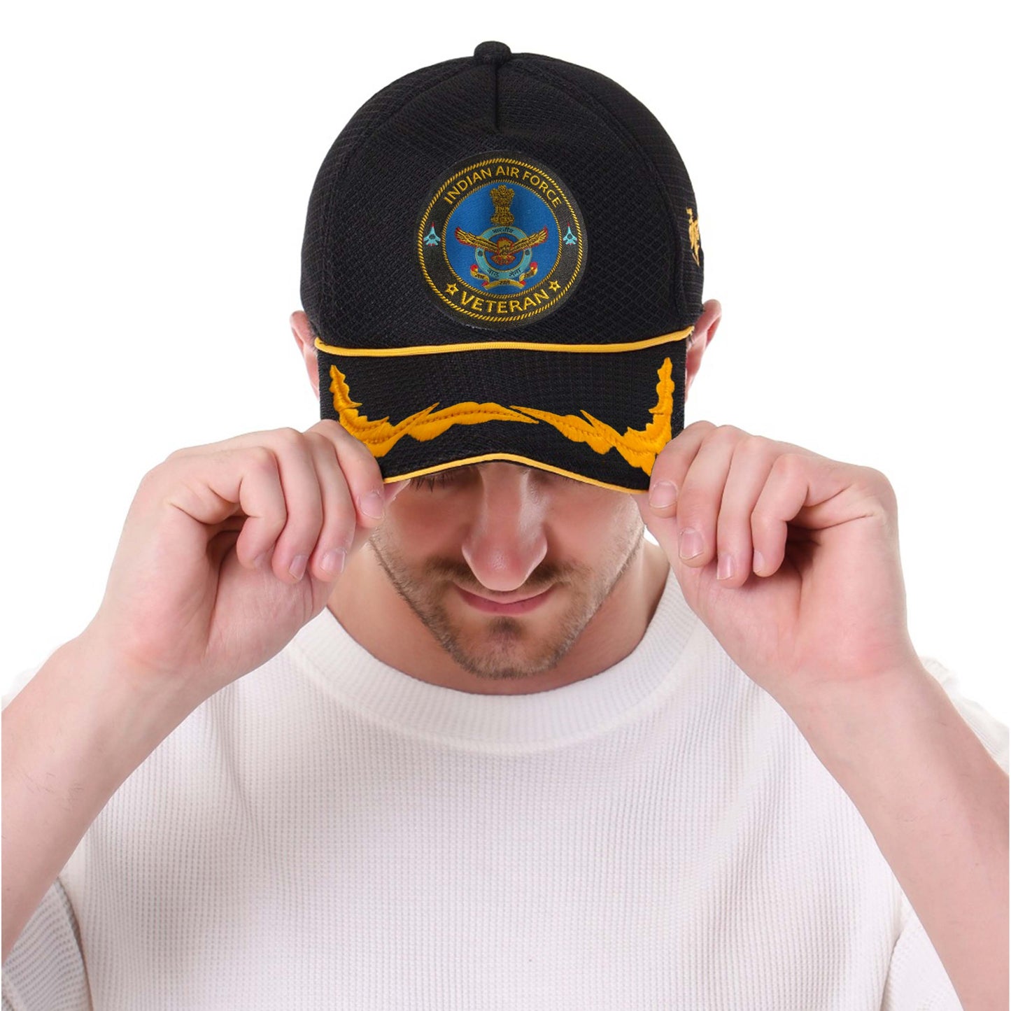 Baseball Cap for Indian Air Force Veteran Officers (Black)