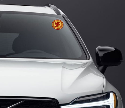 SWASTK Windshield Front Gumming Vinyl Stickers/Decals for Inside Pasting (Pack of 7)