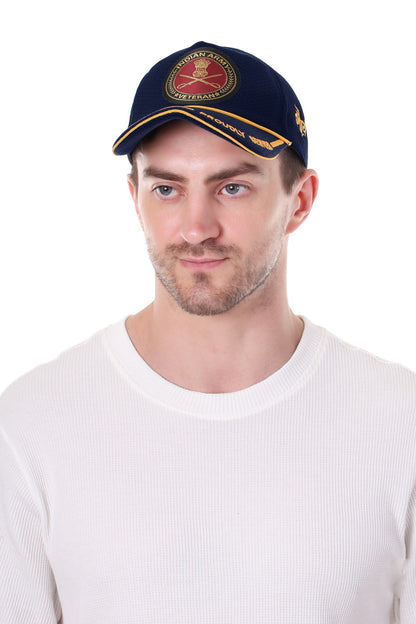 INDIAN ARMED FORCES BASEBALL CAP (PROUDLY SERVED, BLUE)
