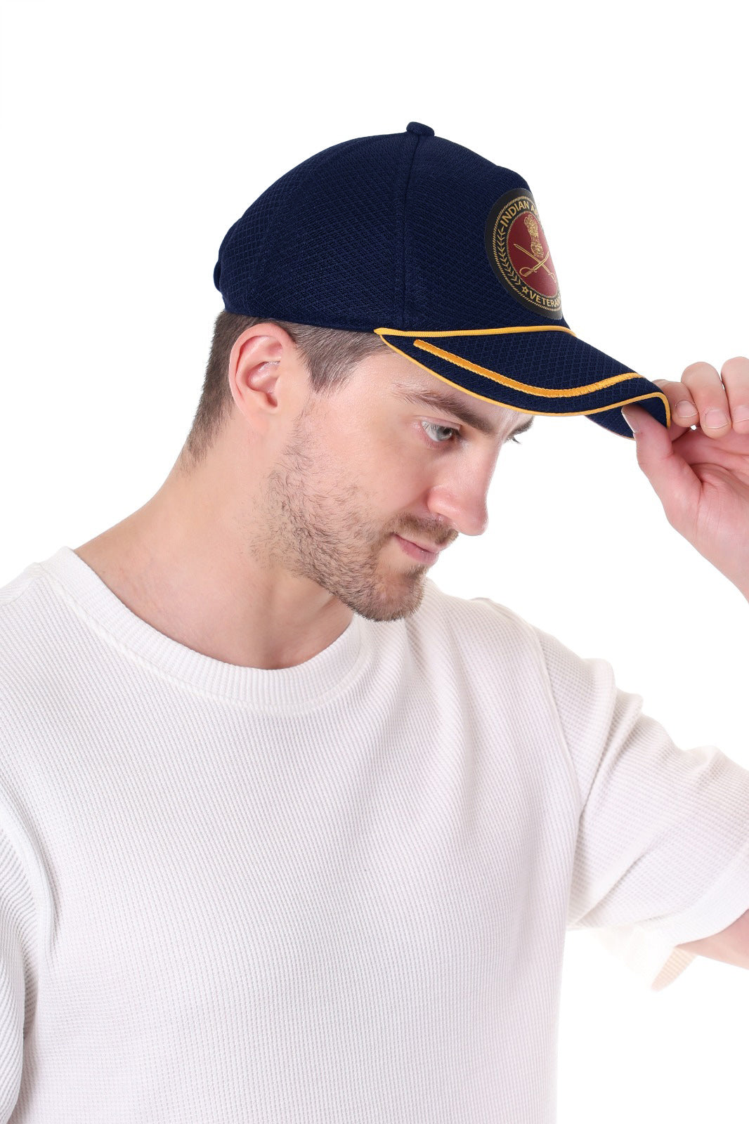INDIAN ARMED FORCES BASEBALL CAP (PROUDLY SERVED, BLUE)