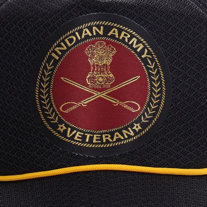 INDIAN ARMED FORCES BASEBALL CAP (PROUDLY SERVED, BLUE)