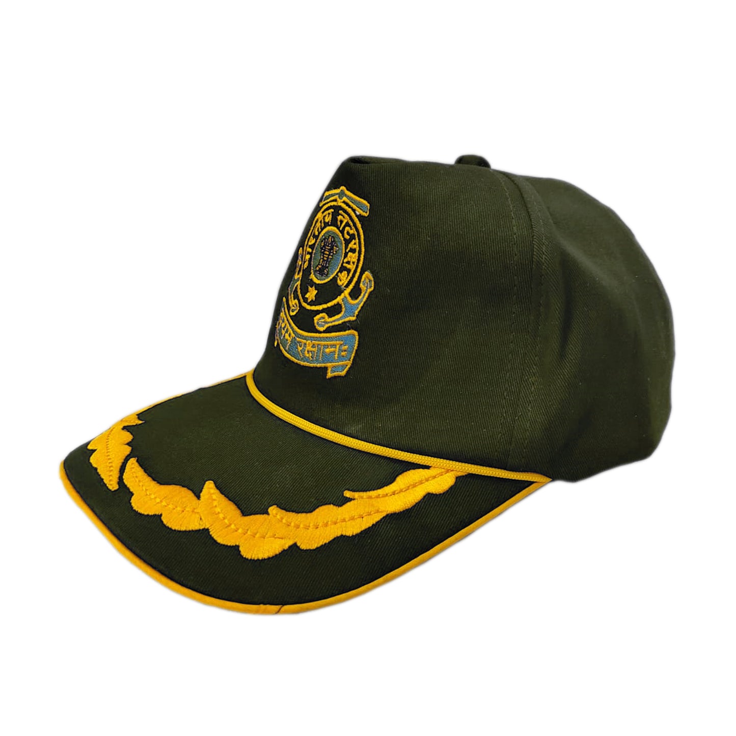 Indian Coast Guard (Olive Green. Officer) Baseball Cap for Veteran