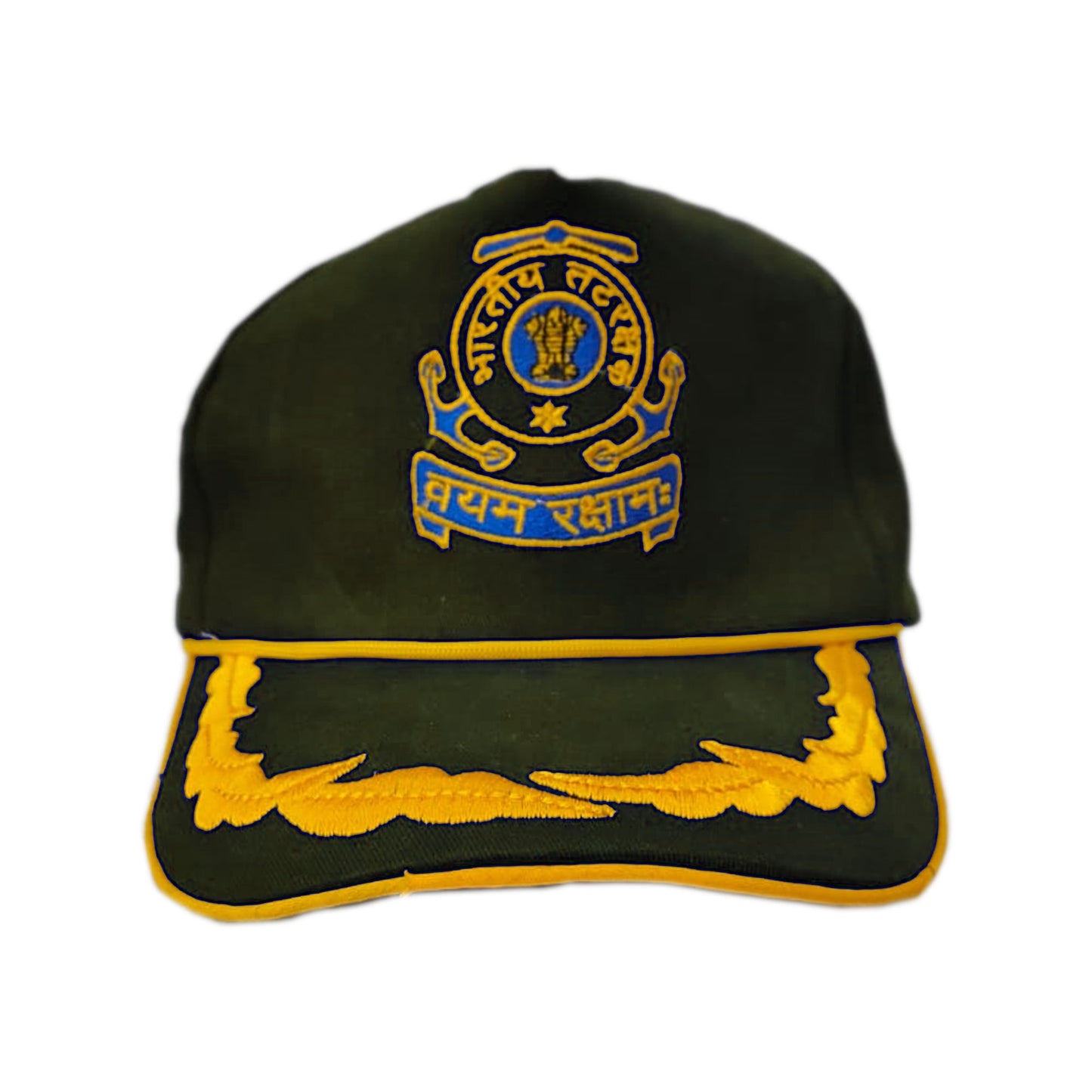 Indian Coast Guard (Olive Green. Officer) Baseball Cap for Veteran