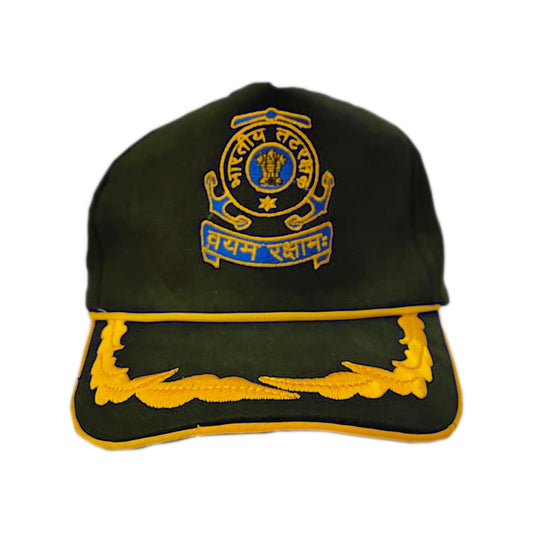 Indian Coast Guard (Olive Green. Officer) Baseball Cap for Veteran