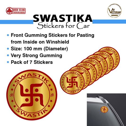SWASTK Windshield Front Gumming Vinyl Stickers/Decals for Inside Pasting (Pack of 7)