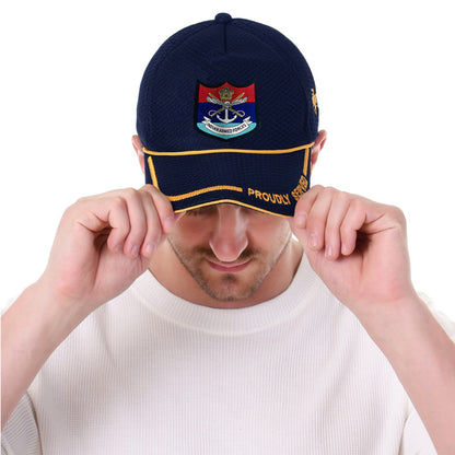 INDIAN ARMED FORCES BASEBALL CAP (PROUDLY SERVED, BLUE)