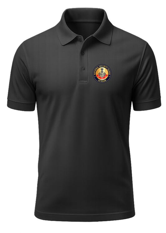 NSG Veteran Black Polo Shirt