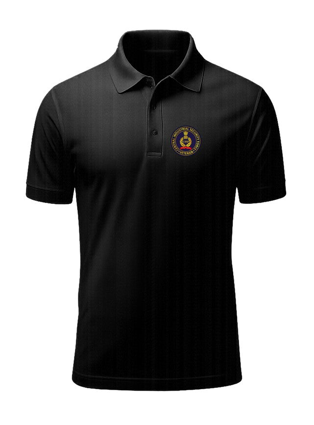 CISF Veteran Black Polo T-Shirt