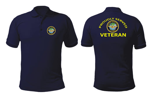 T-Shirts for Indian Navy Veterans (Dri-Fit Polo, Naval Aviation, Dark Blue)