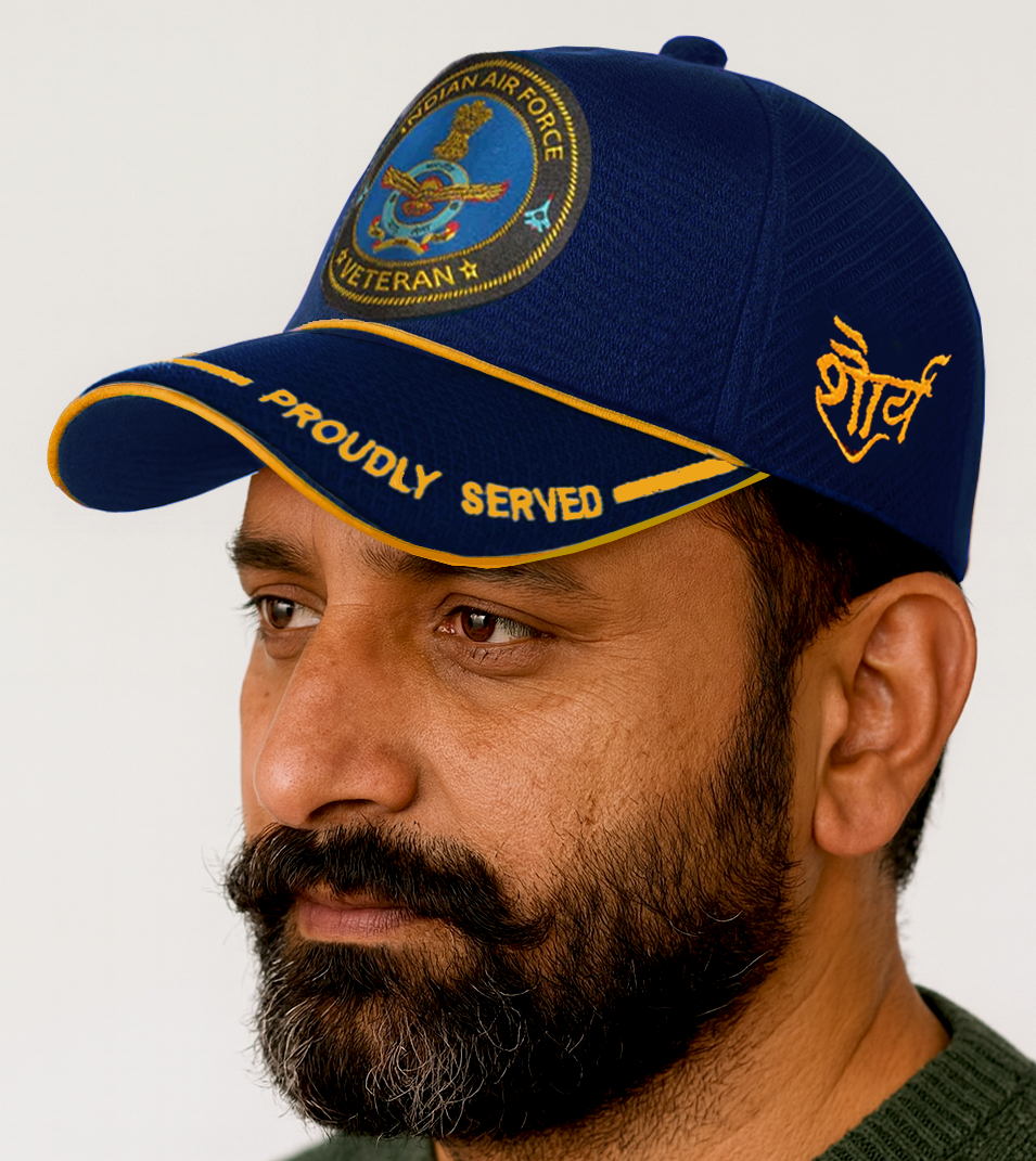 Indian Air force (Blue) Proudly Served Baseball Cap for Veterans