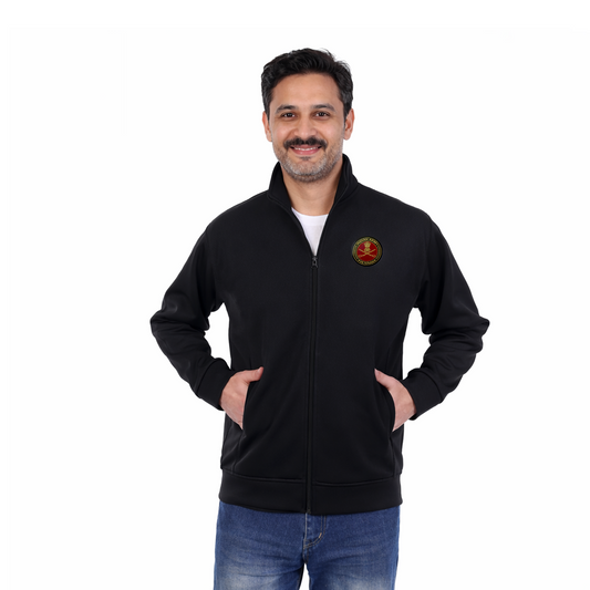 Indian Army Jacket (Zipper, Cotton Fleece 340GSM) for Veterans