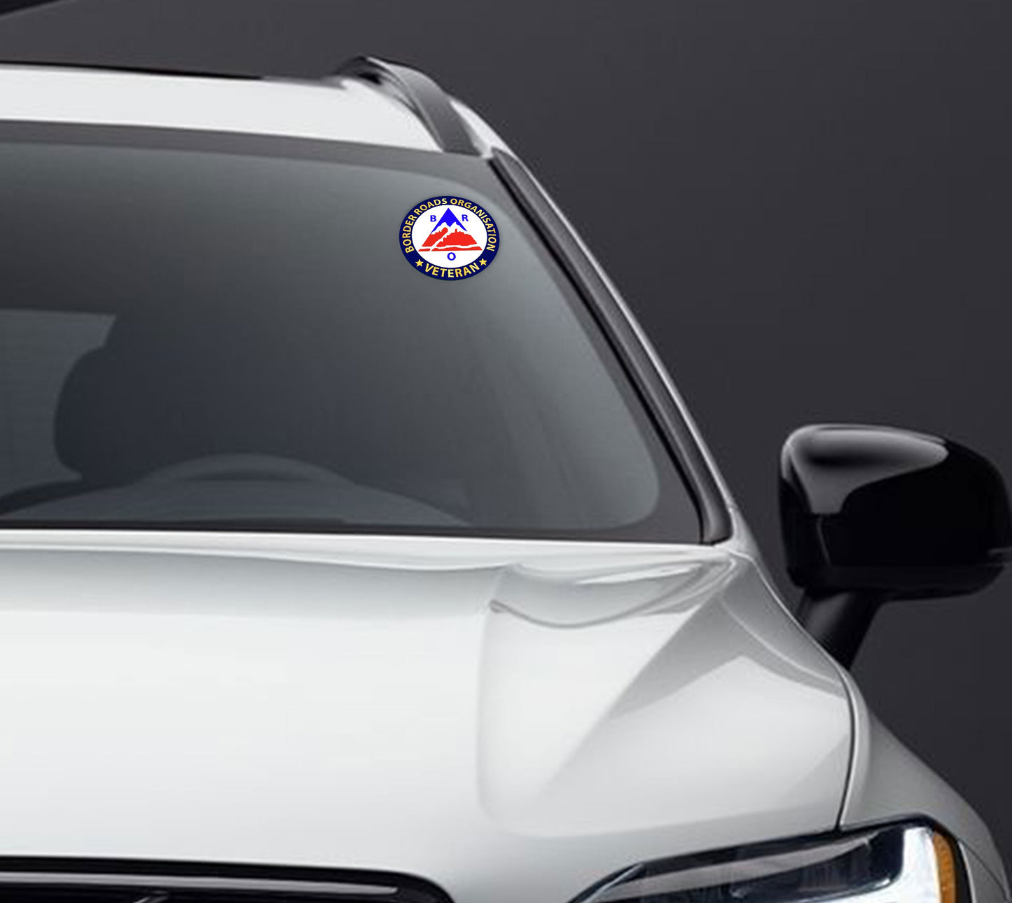 BRO Veteran Windshield Front Gumming Vinyl Stickers/Decals for Inside Pasting (Pack of 7)