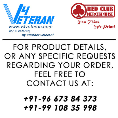 BRO Veteran Windshield Front Gumming Vinyl Stickers/Decals for Inside Pasting (Pack of 7)