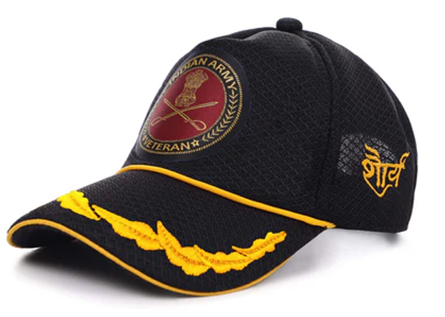 Indian Army Officers' (Black) Veterans Baseball Cap
