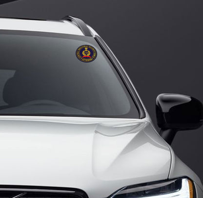 CISF Veteran Car & Bike Stickers – 4 Inside Glass for Cars + 3 Back Gumming for 2-Wheelers (7 pcs)