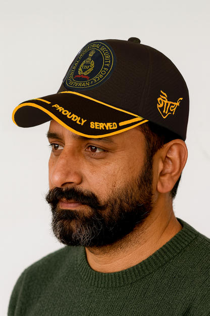 CISF Veterans (Black) Proudly Served Baseball Cap
