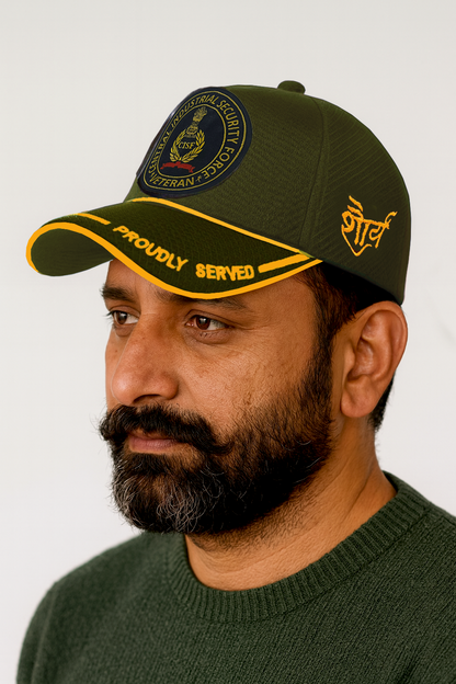 CISF-Proudly Served (Olive Green) Veterans Baseball Cap