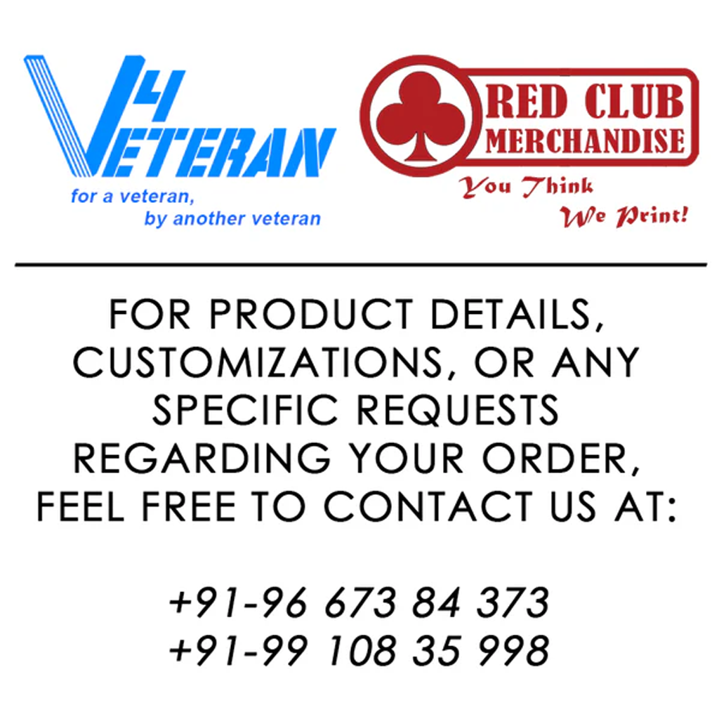 RPF Veteran Windshield Front Gumming Vinyl Stickers/Decals for Inside Pasting (Pack of 7)