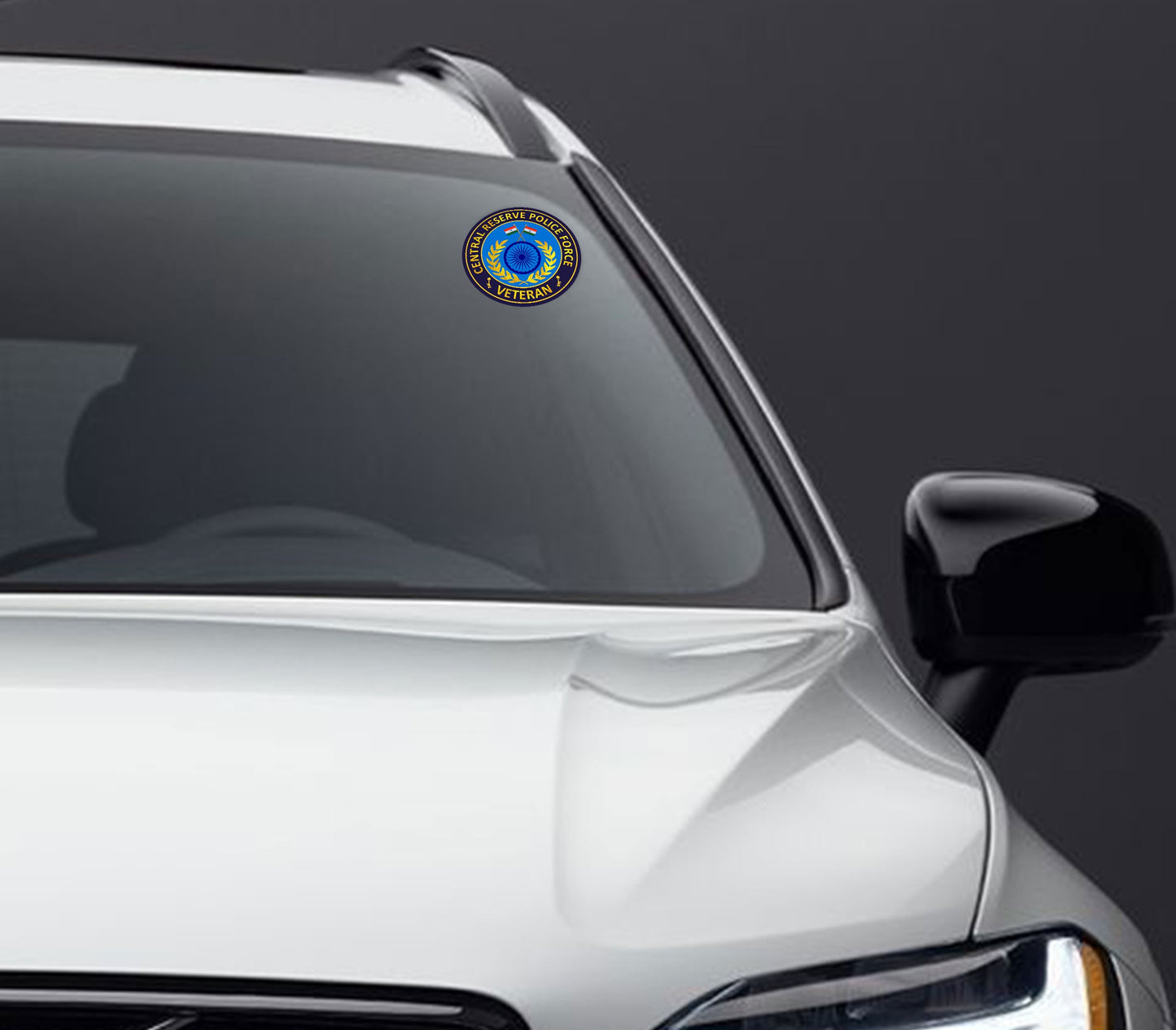 CRPF Veteran Car & Bike Stickers – 4 Inside Glass for Cars + 3 Back Gumming for 2-Wheelers (7 pcs)