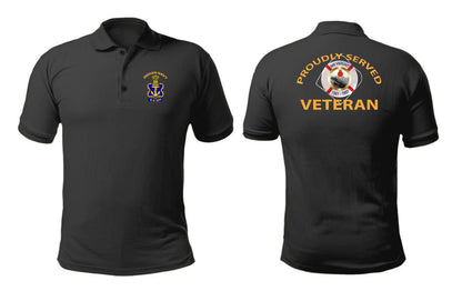 T-Shirts for Indian Navy Veterans (Dri-Fit Polo, Vikrant, Black)