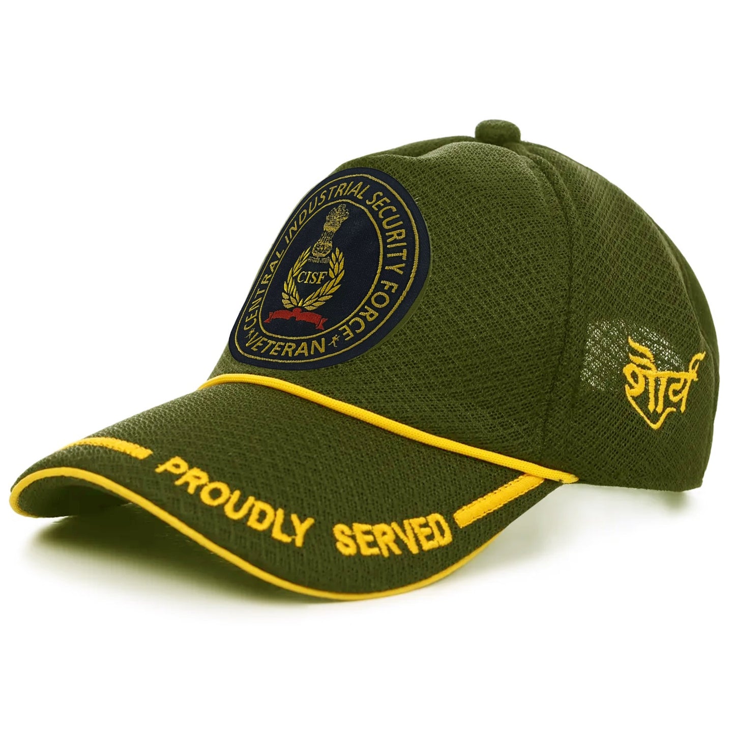CISF (Olive Green, Proudly Served) Baseball Cap for Veterans