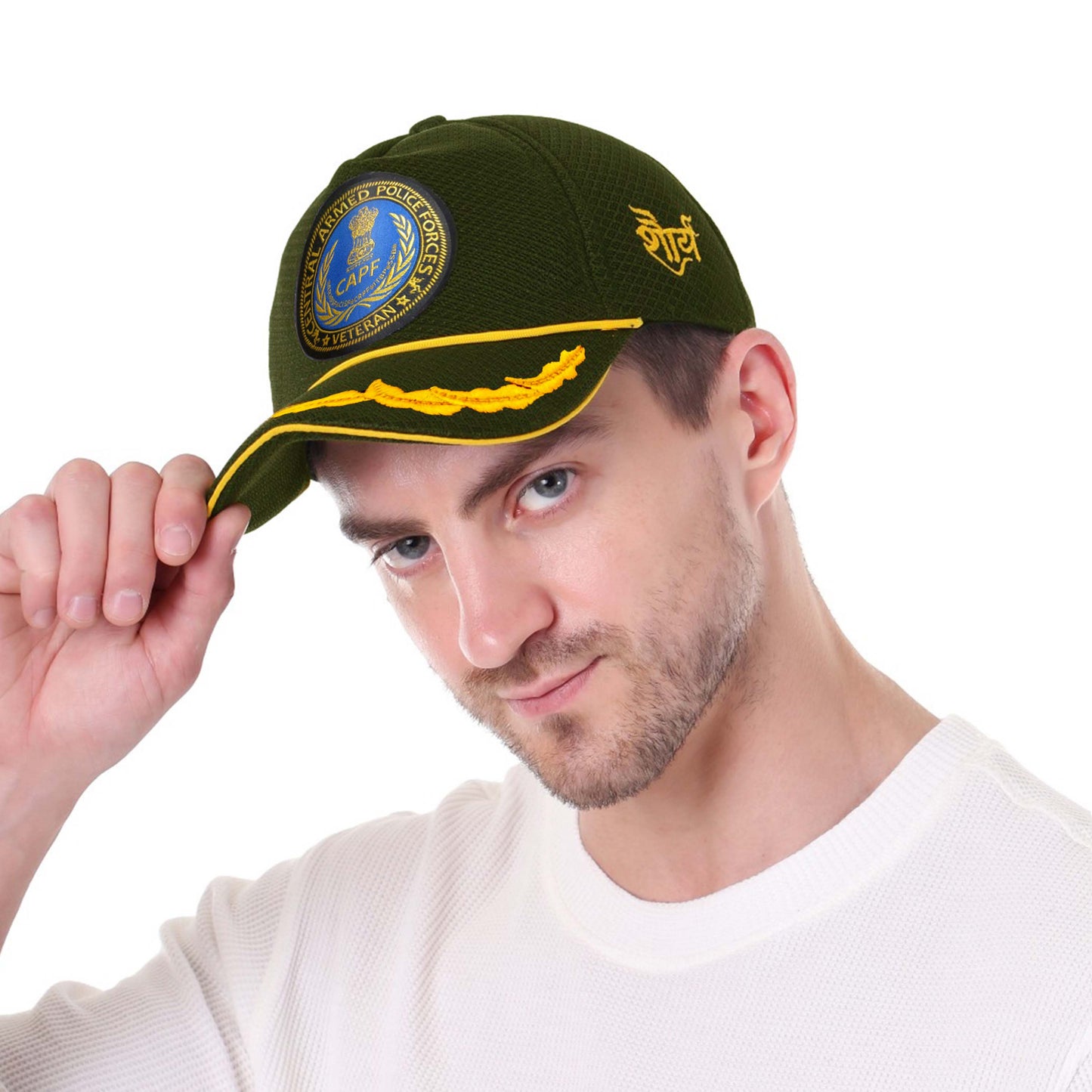 Central Armed Police Force (Olive Green, Officer) Baseball Cap for Veteran