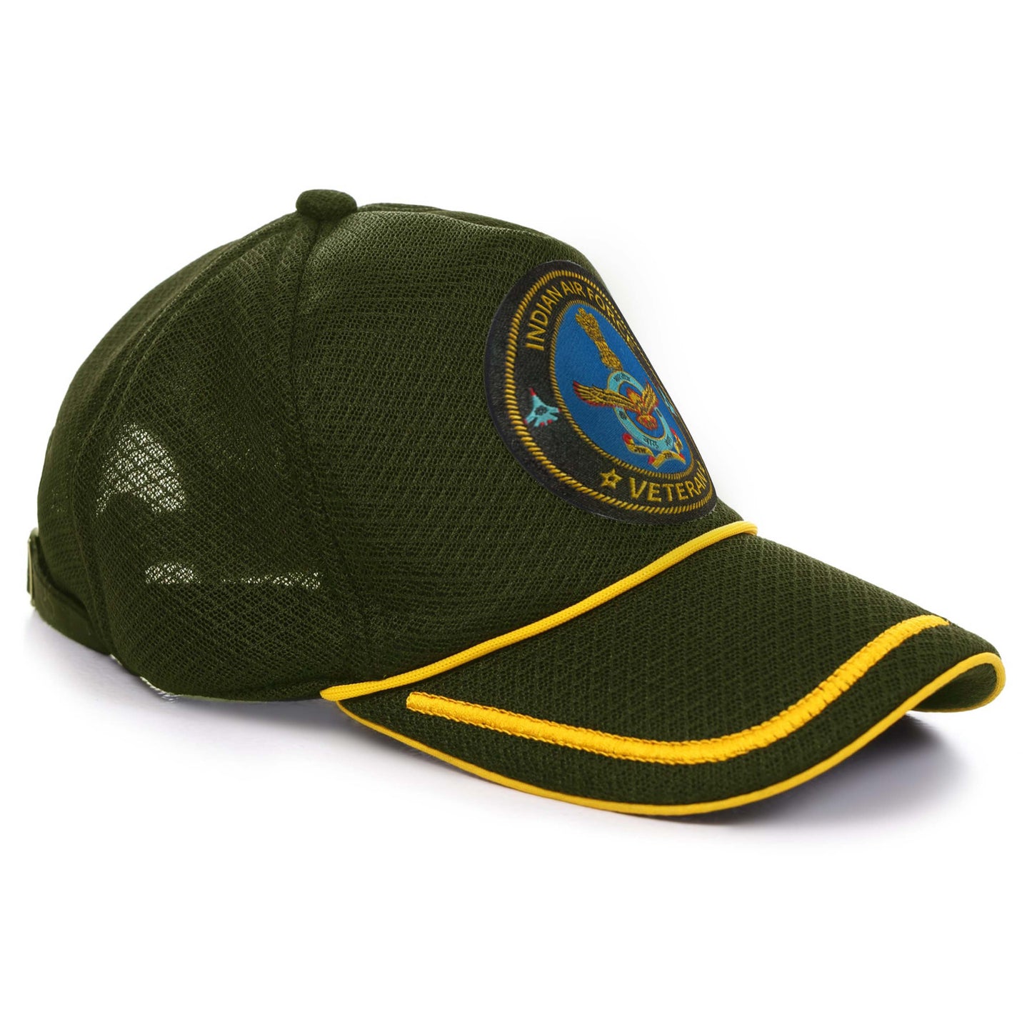 Indian Air Force (Olive Green, Proudly Served) Baseball Cap for Veterans