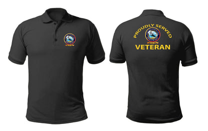 T-Shirts for Indian Navy Veterans (Dri-Fit Polo, Submariner, Black)