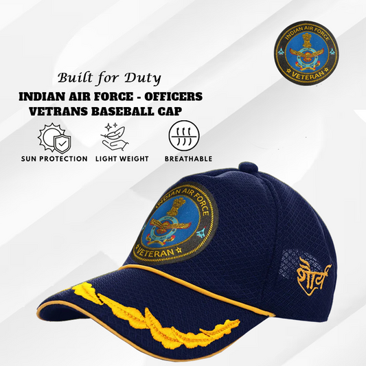 Indian Air force (Blue) Officers' Baseball Cap for Veterans