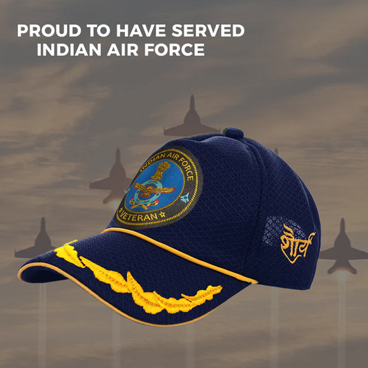 Indian Air force (Blue) Officers' Baseball Cap for Veterans