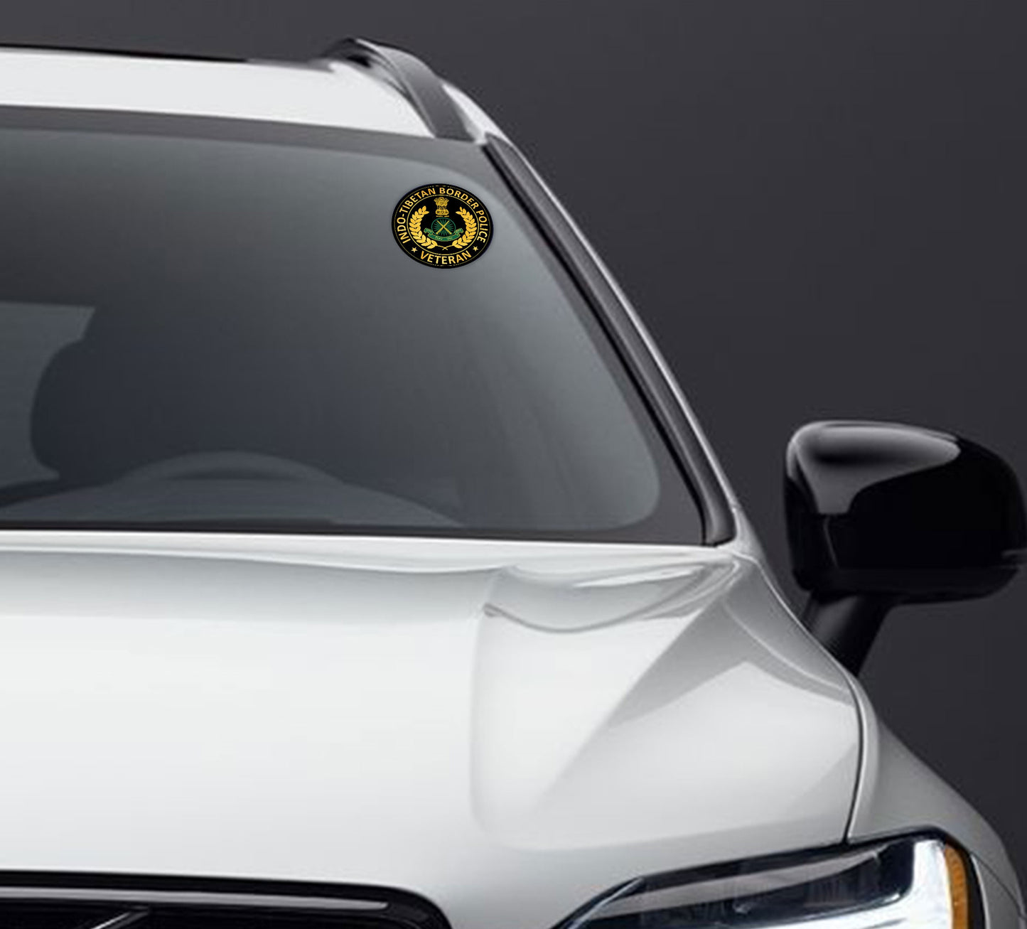 ITBP Veteran Car & Bike Stickers – 4 Inside Glass for Cars + 3 Back Gumming for 2-Wheelers (7 pcs)