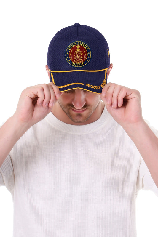 Baseball Cap for POLICE SERVICE (BLUE,Proudly Served)