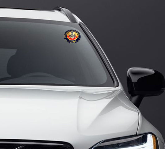 NSG Veteran Car & Bike Stickers – 4 Inside Glass for Cars + 3 Back Gumming for 2-Wheelers (7 pcs)