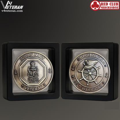 Indian Navy Medallion (2.5 inch,Golden)