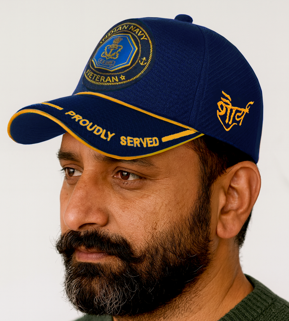 Indian Navy (Blue) Proudly Served Baseball Cap for Veterans