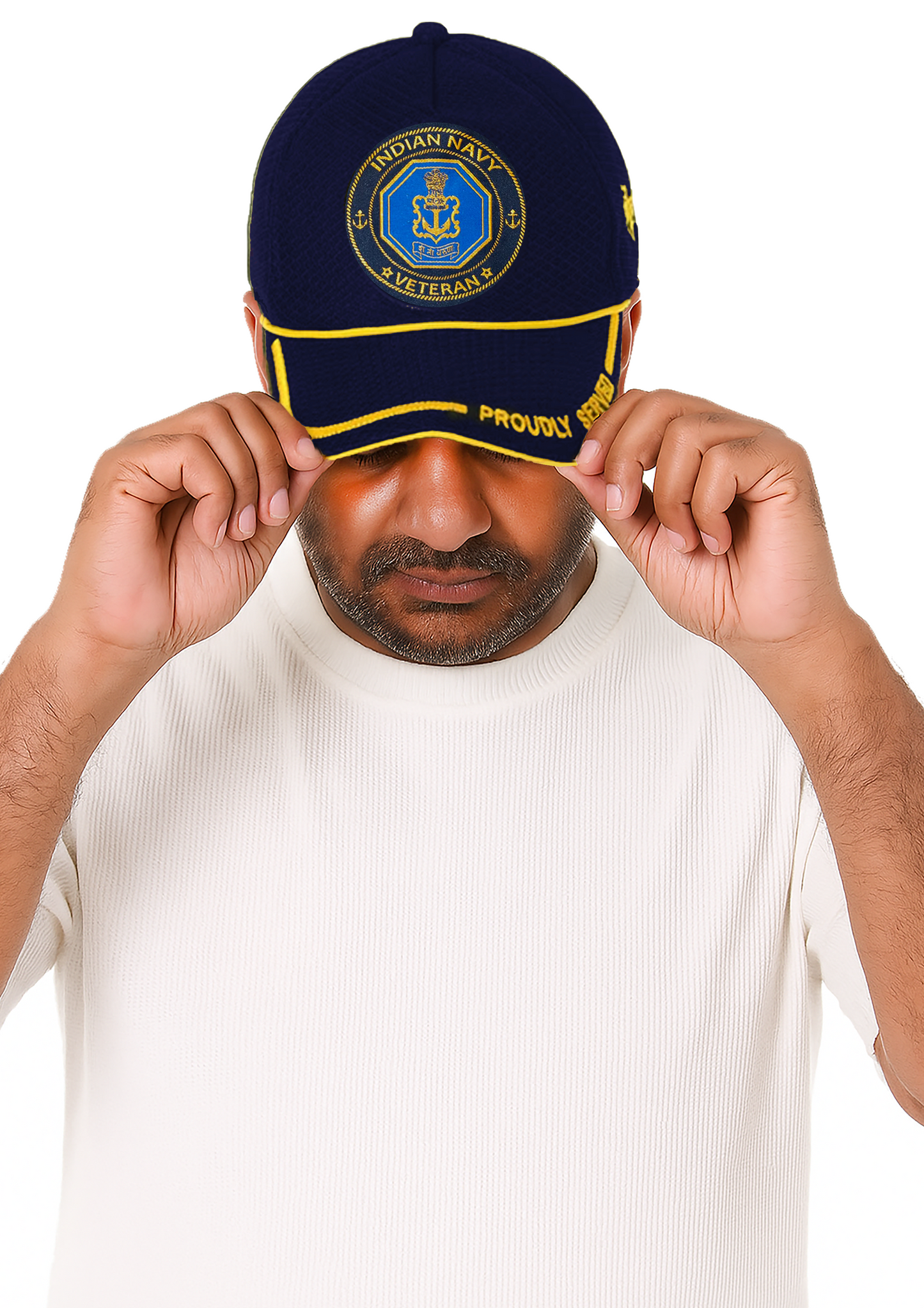 Indian Navy (Blue) Proudly Served Baseball Cap for Veterans