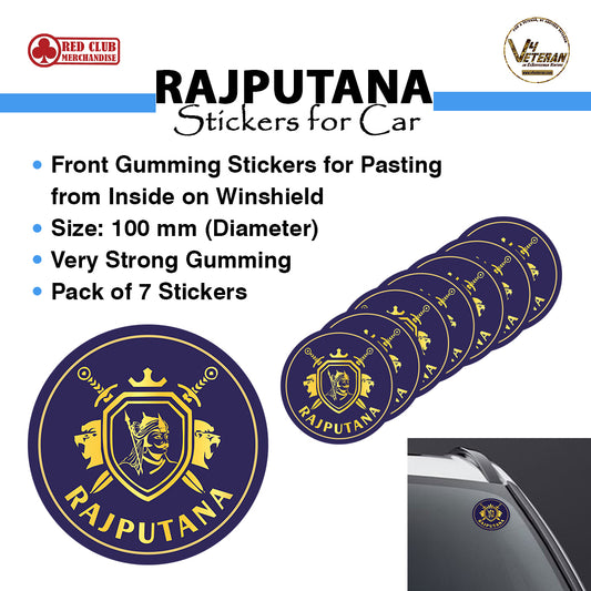 RAJPUTANA Windshield Front Gumming Vinyl Stickers/Decals for Inside Pasting (Pack of 7)
