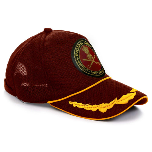 Baseball Cap for Indian Army Veteran Officers (Maroon)