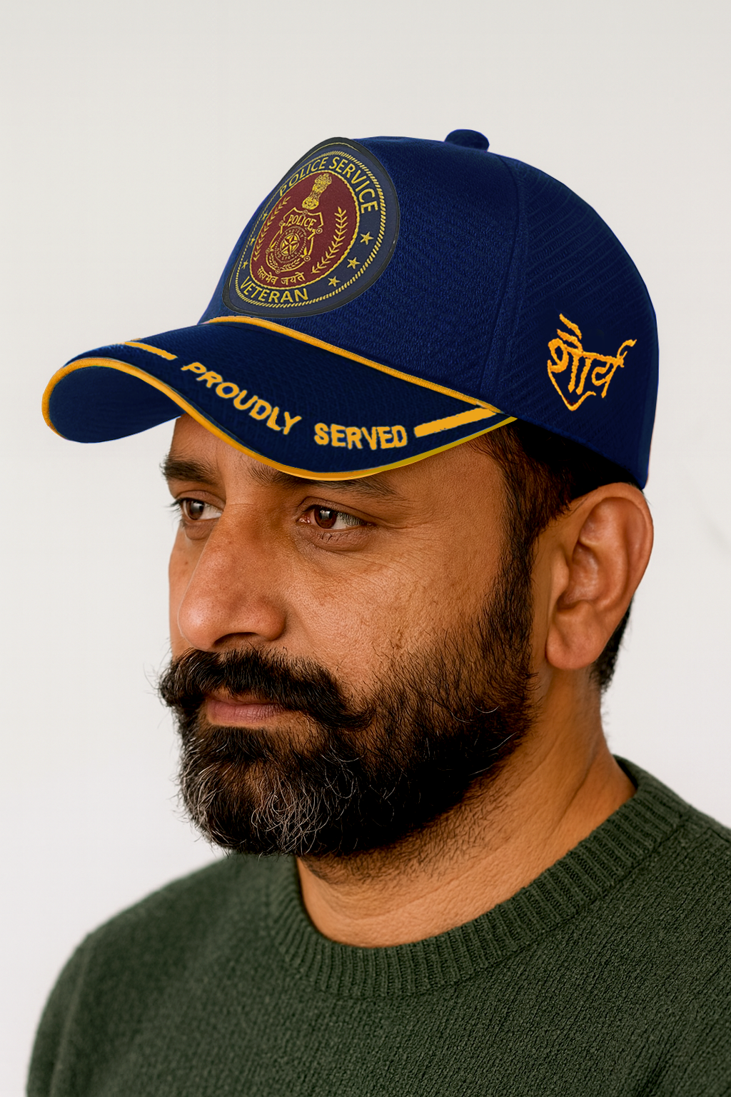 Police Service-Proudly Served (Blue) Veterans Baseball Cap