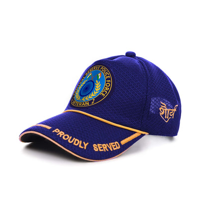 Premium Baseball Cap for CRPF Veteran (Blue, Proudly Served)
