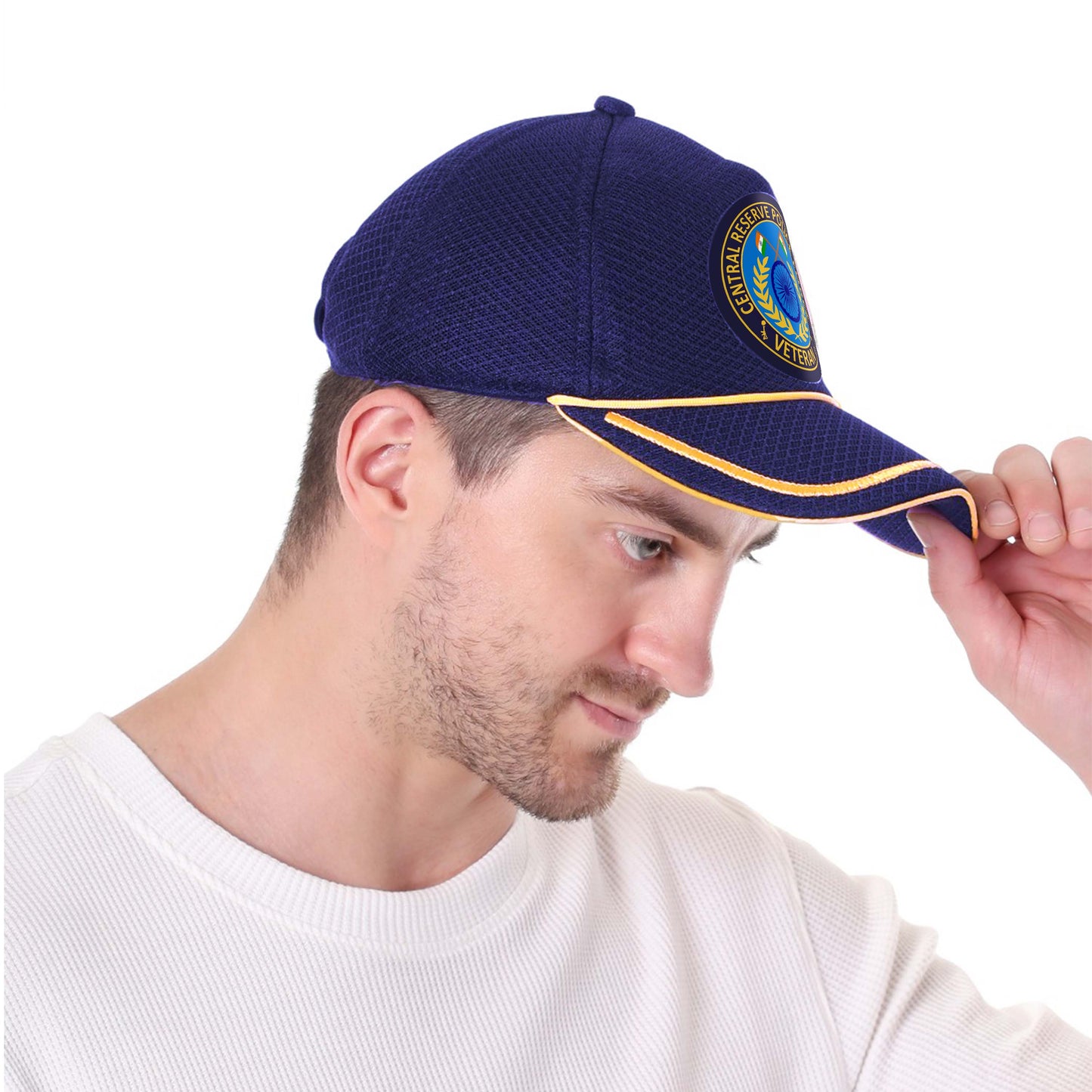 Premium Baseball Cap for CRPF Veteran (Blue, Proudly Served)