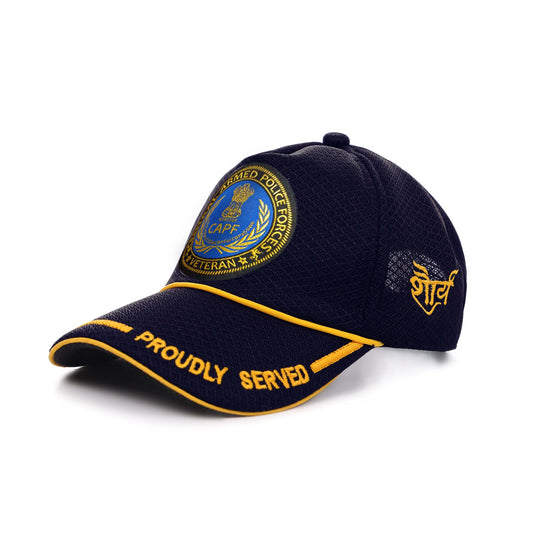 Baseball Cap for Central Armed Police Force Veterans (Blue, Proudly Served)