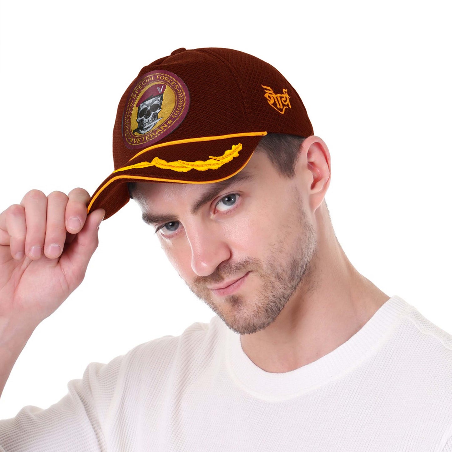 Baseball Cap for Indian Special Forces Veteran Officers (Maroon)