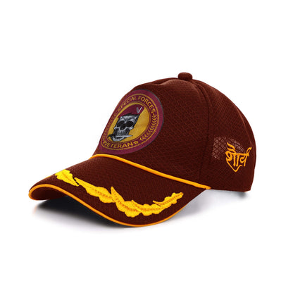 Baseball Cap for Indian Special Forces Veteran Officers (Maroon)