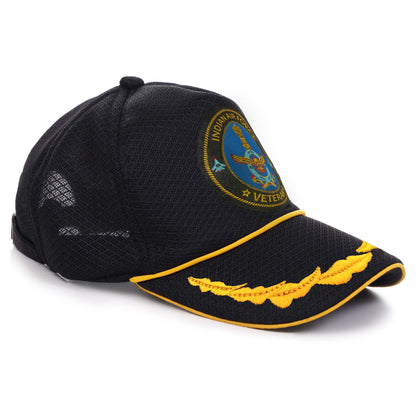 Baseball Cap for Indian Air Force Veteran Officers (Black)